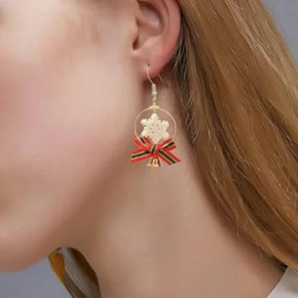 Christmas Snowflake Earrings - Picture 3 of 6